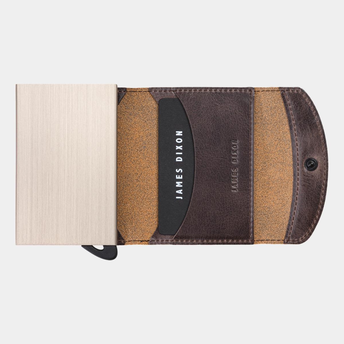 jd0098 james dixon grande classic saddle brown wallet open