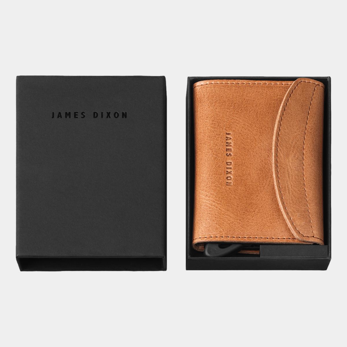 jd0105 james dixon grande classic camel brown coin pocket wallet box