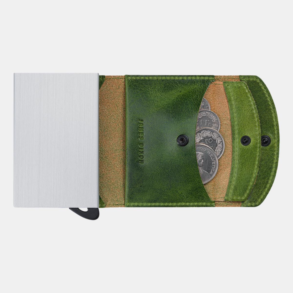 jd0107 james dixon grande classic green coin pocket wallet coins