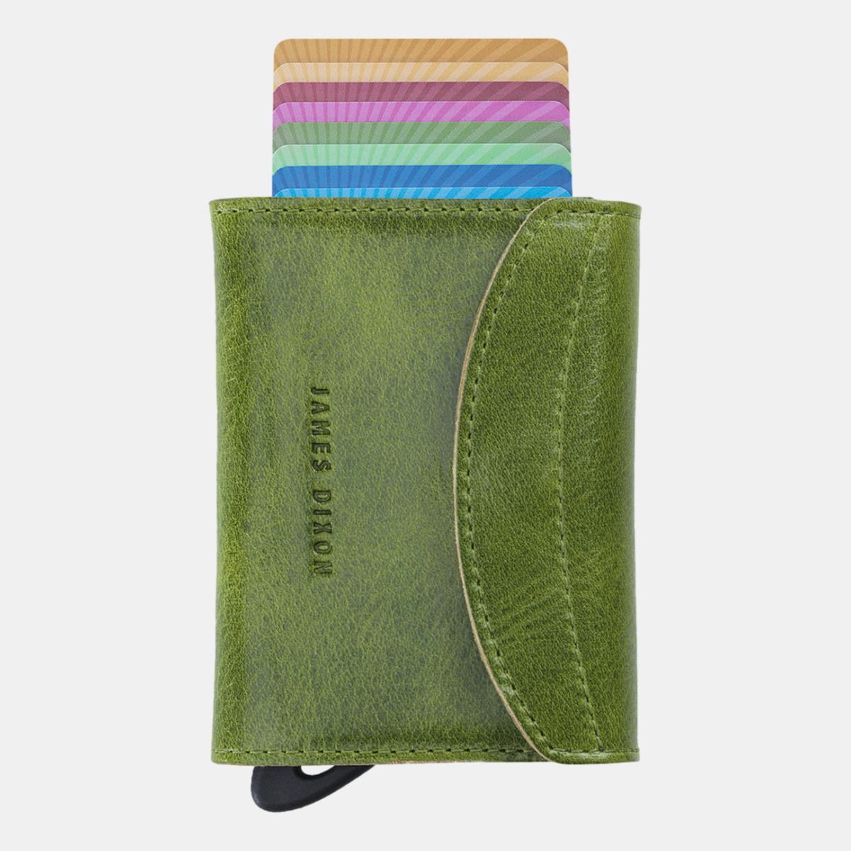 jd0107 james dixon grande classic green coin pocket wallet front