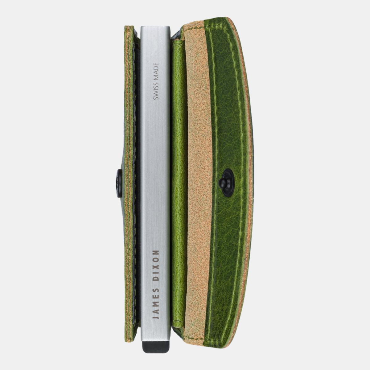 jd0107 james dixon grande classic green coin pocket wallet side