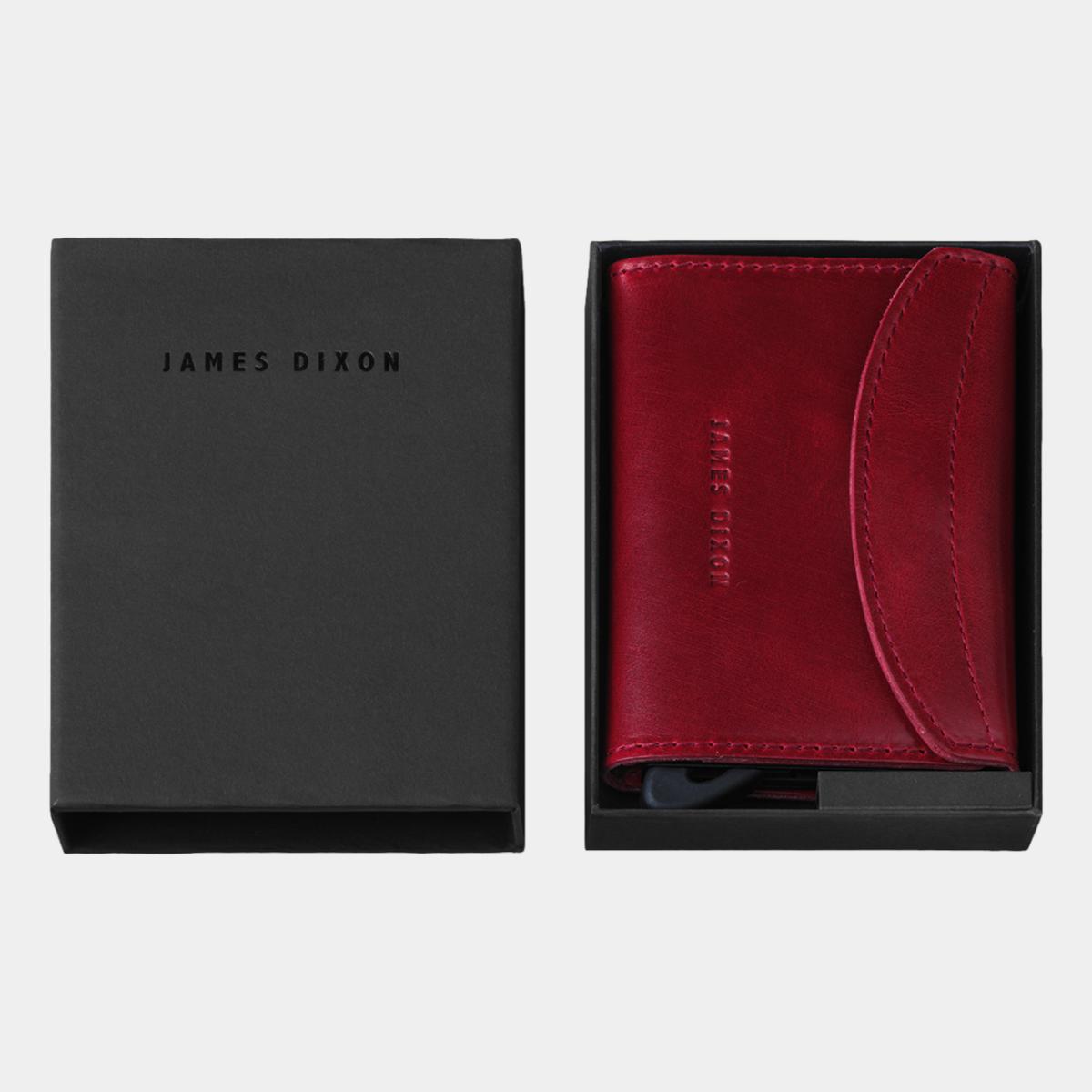 jd0110 james dixon grande classic red coin pocket wallet box