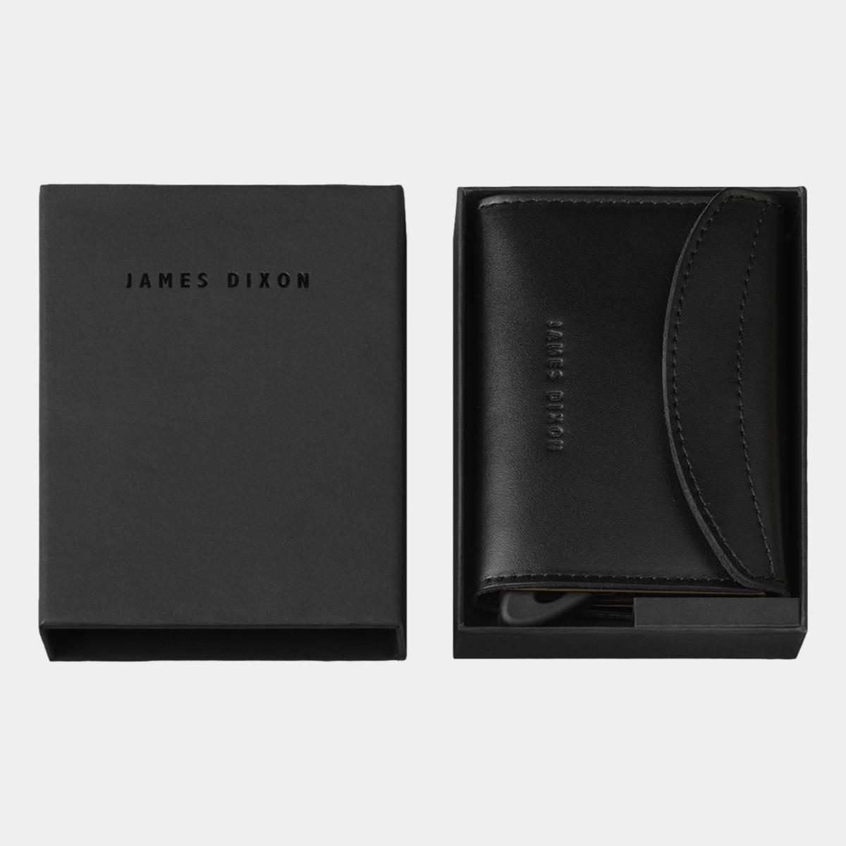 jd0113 james dixon grande one all black coin pocket wallet box