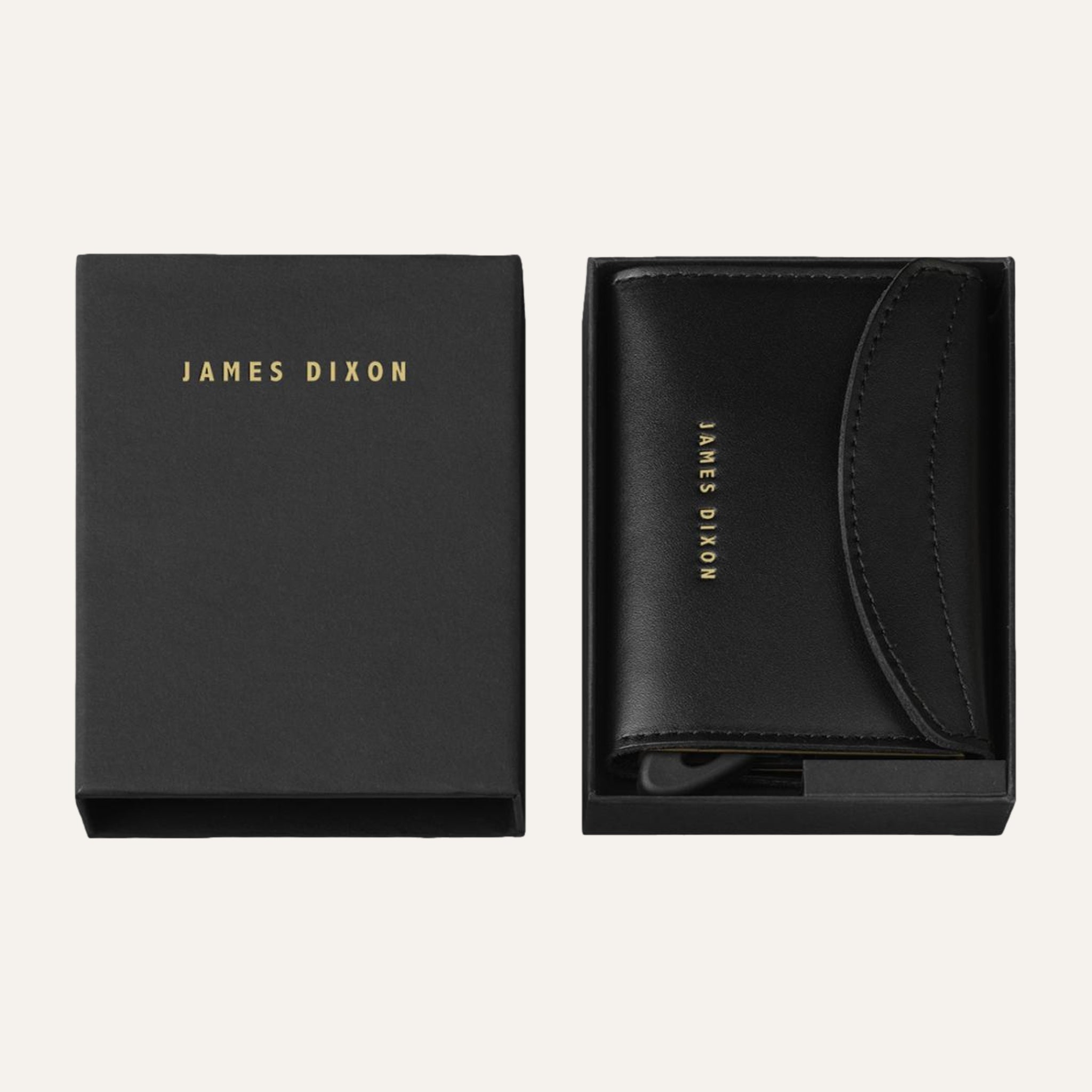 Black/Gold - One - Coin Pocket - Flap - Wallet