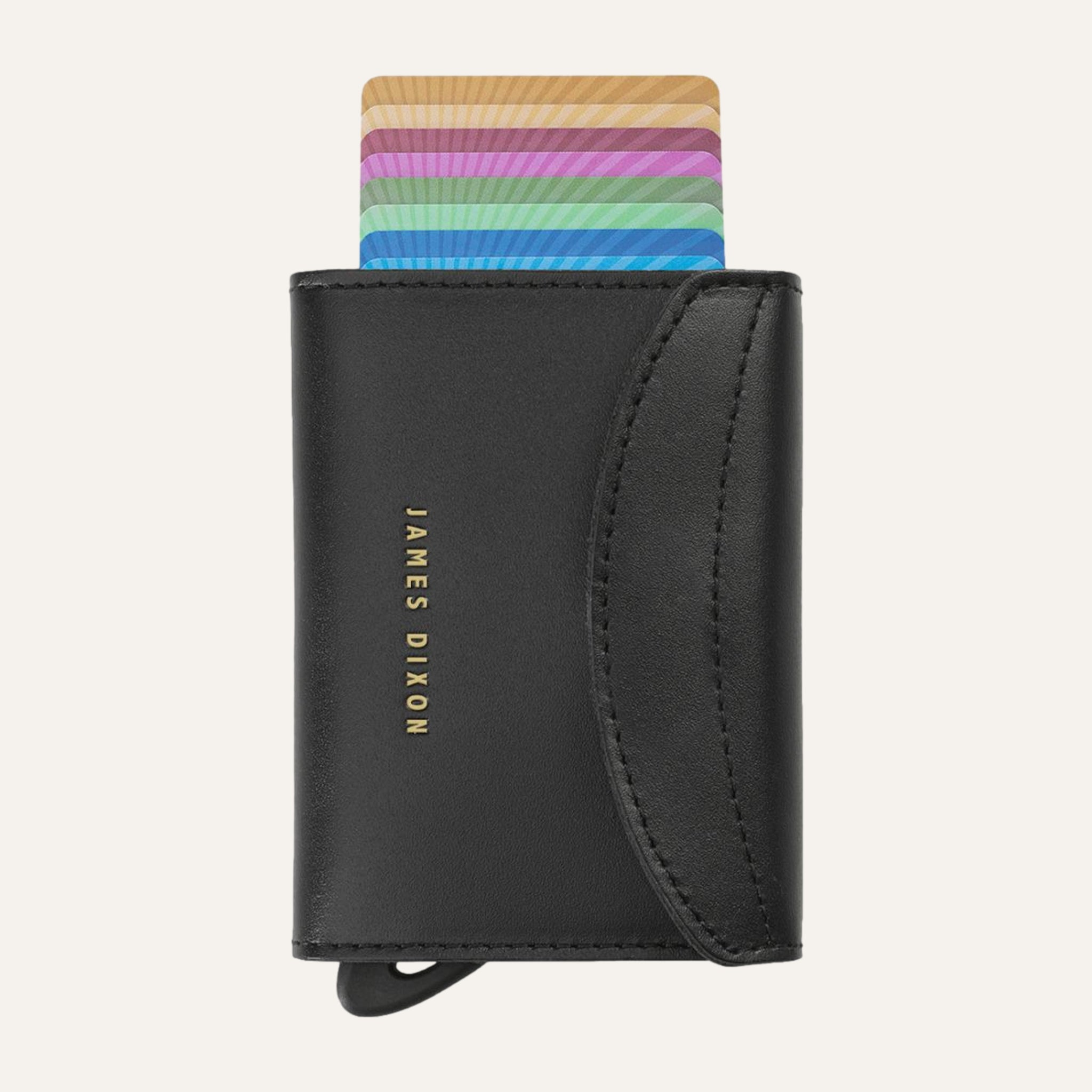 Black/Gold - One - Coin Pocket - Flap - Wallet