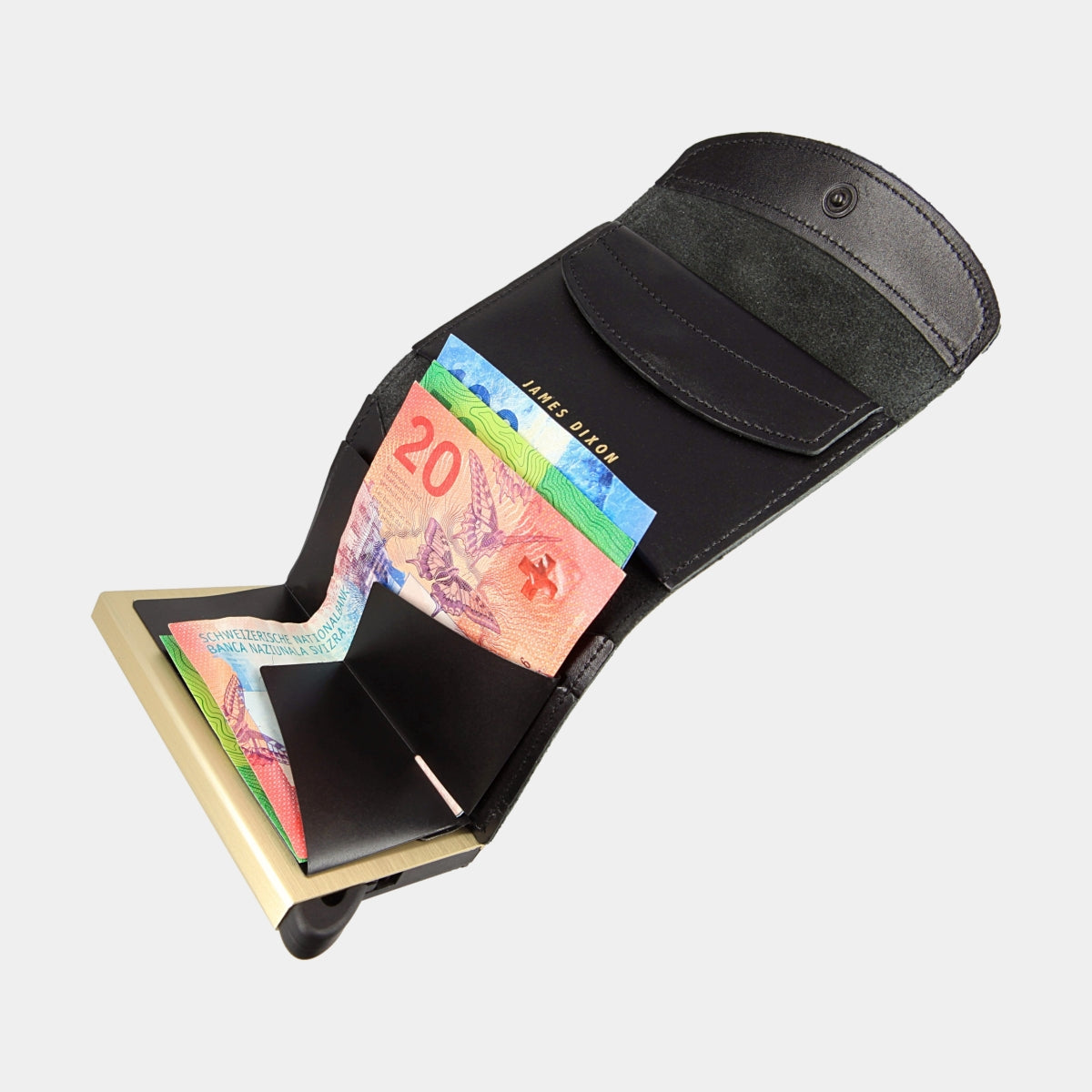 Black/Gold - One - Monedero - Solapa - Cartera