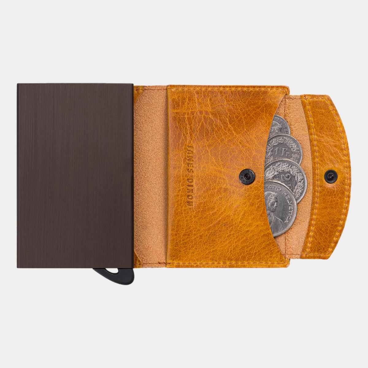 jd0117 james dixon puro classic ochre coin pocket wallet coins