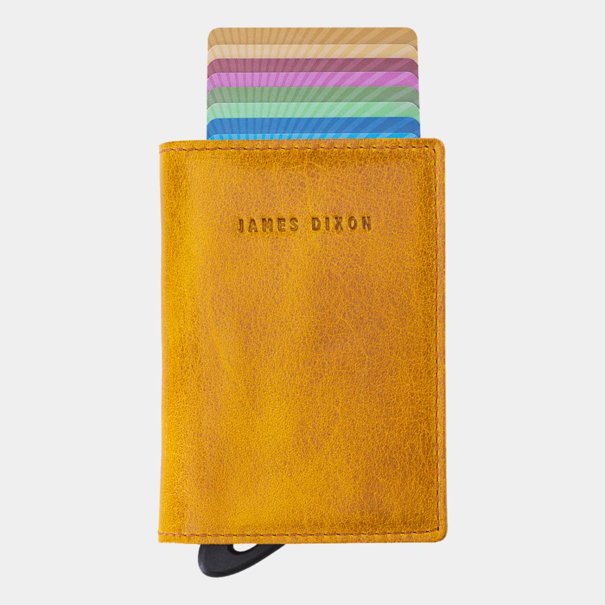jd0117 james dixon puro classic ochre coin pocket wallet front