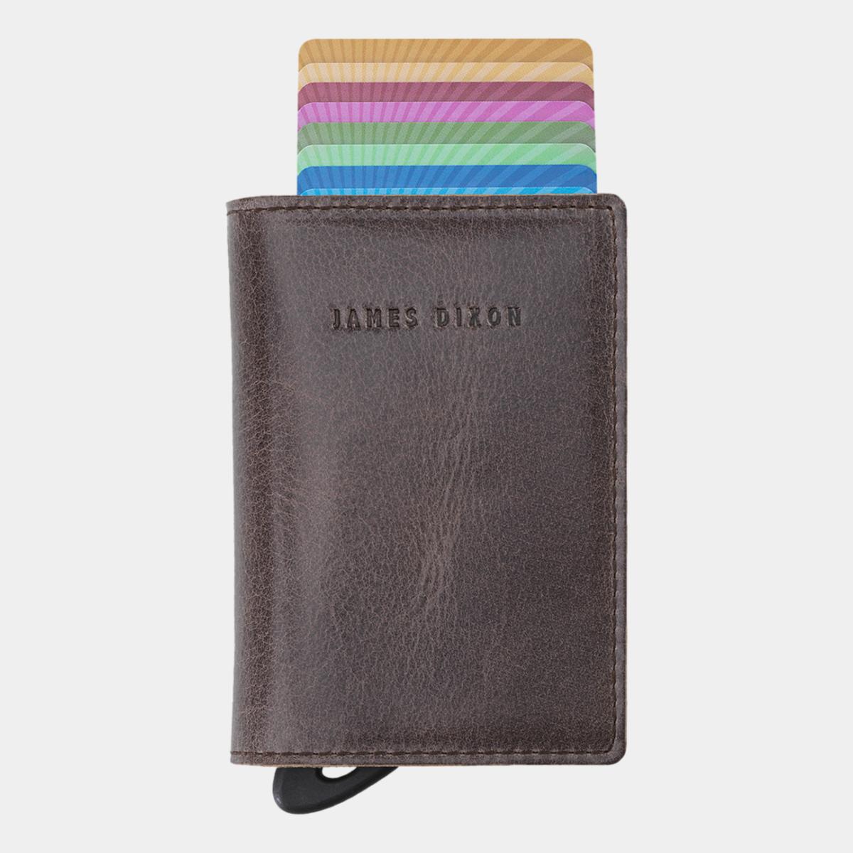 jd0120 james dixon puro classic saddle brown coin pocket wallet front