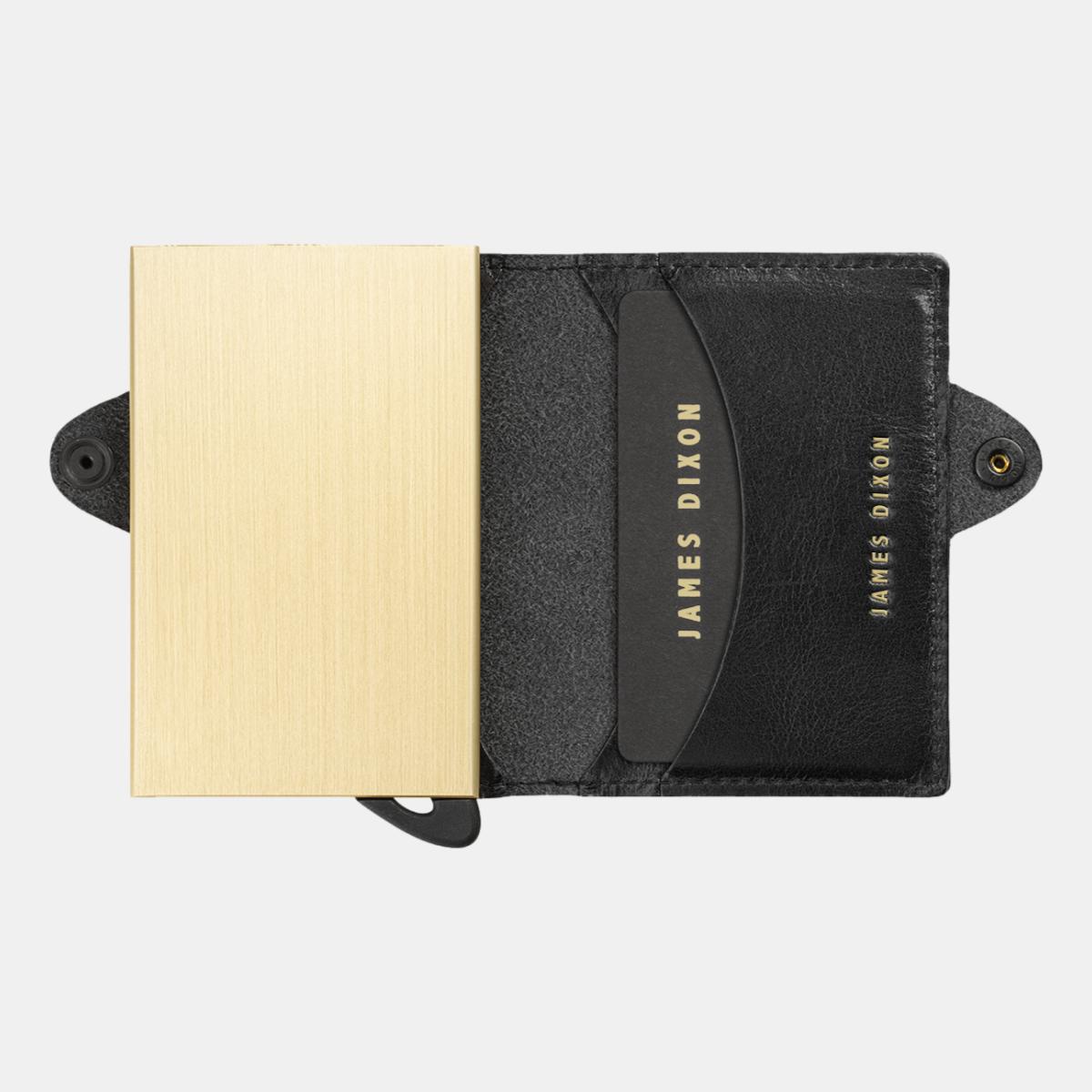 jd0124 james dixon boton classic black gold wallet open
