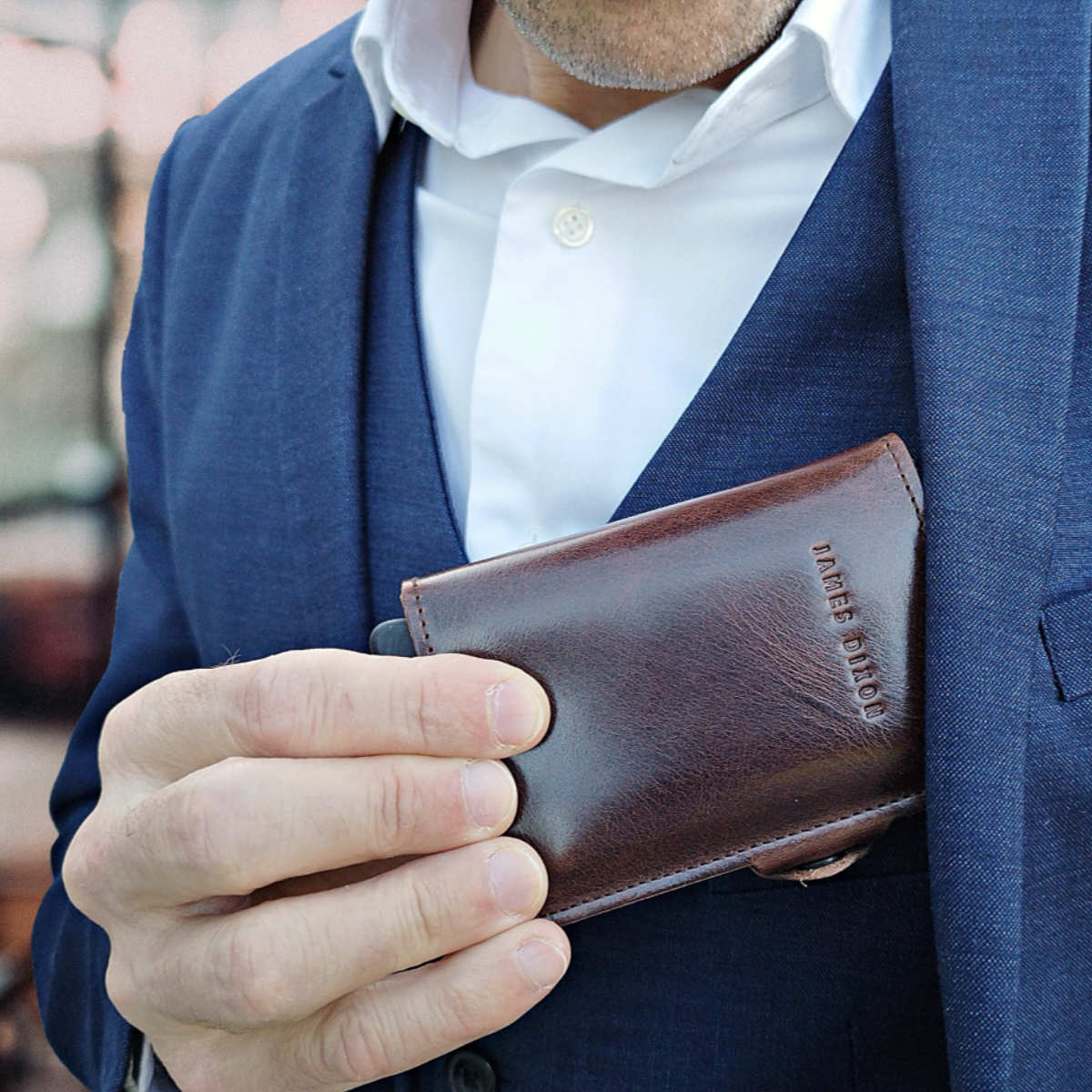 Cacao Brown - Classic - Bouton - Porte-cartes