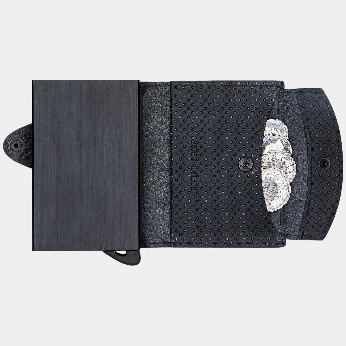 jd0144 james dixon boton racing all black coin pocket wallet coins