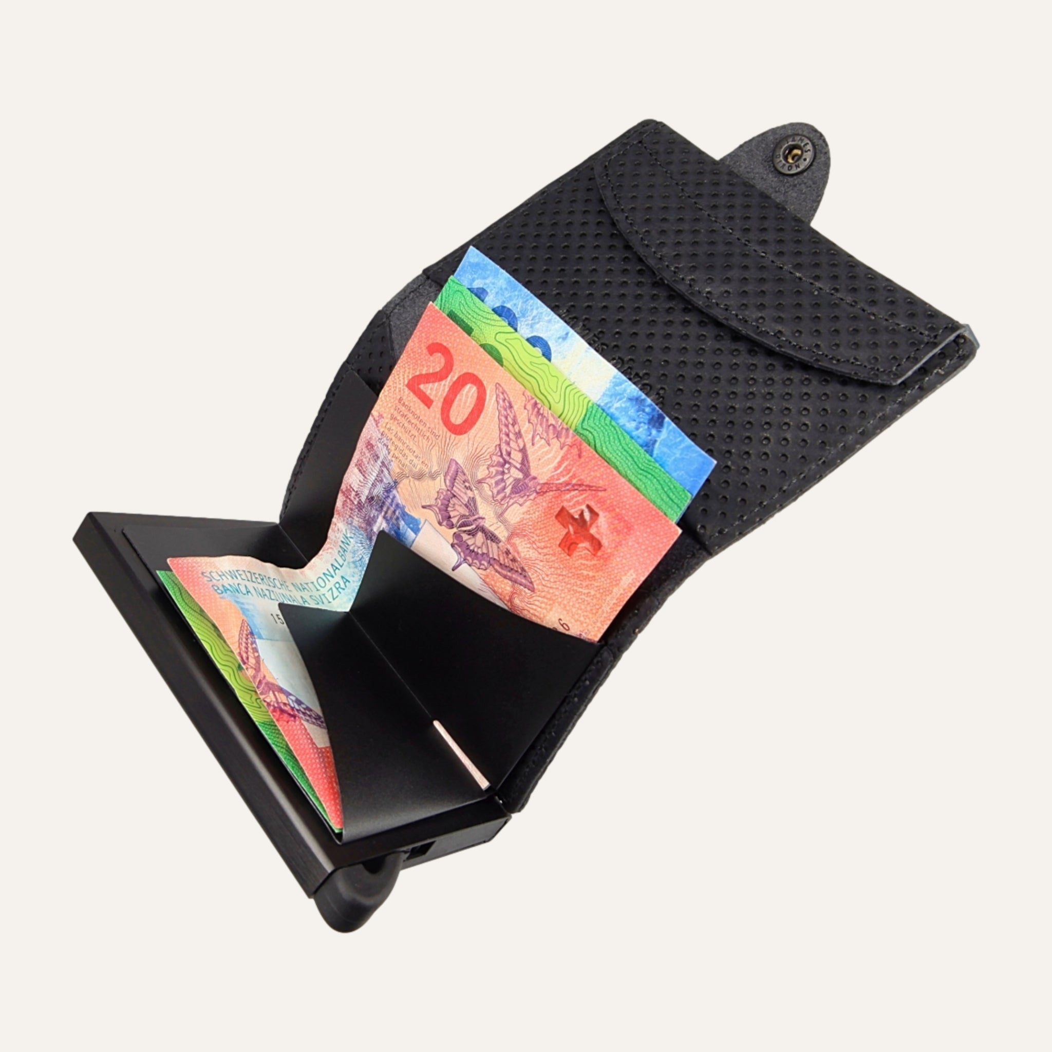 Black - Racing - Coin Pocket - Snap - Wallet