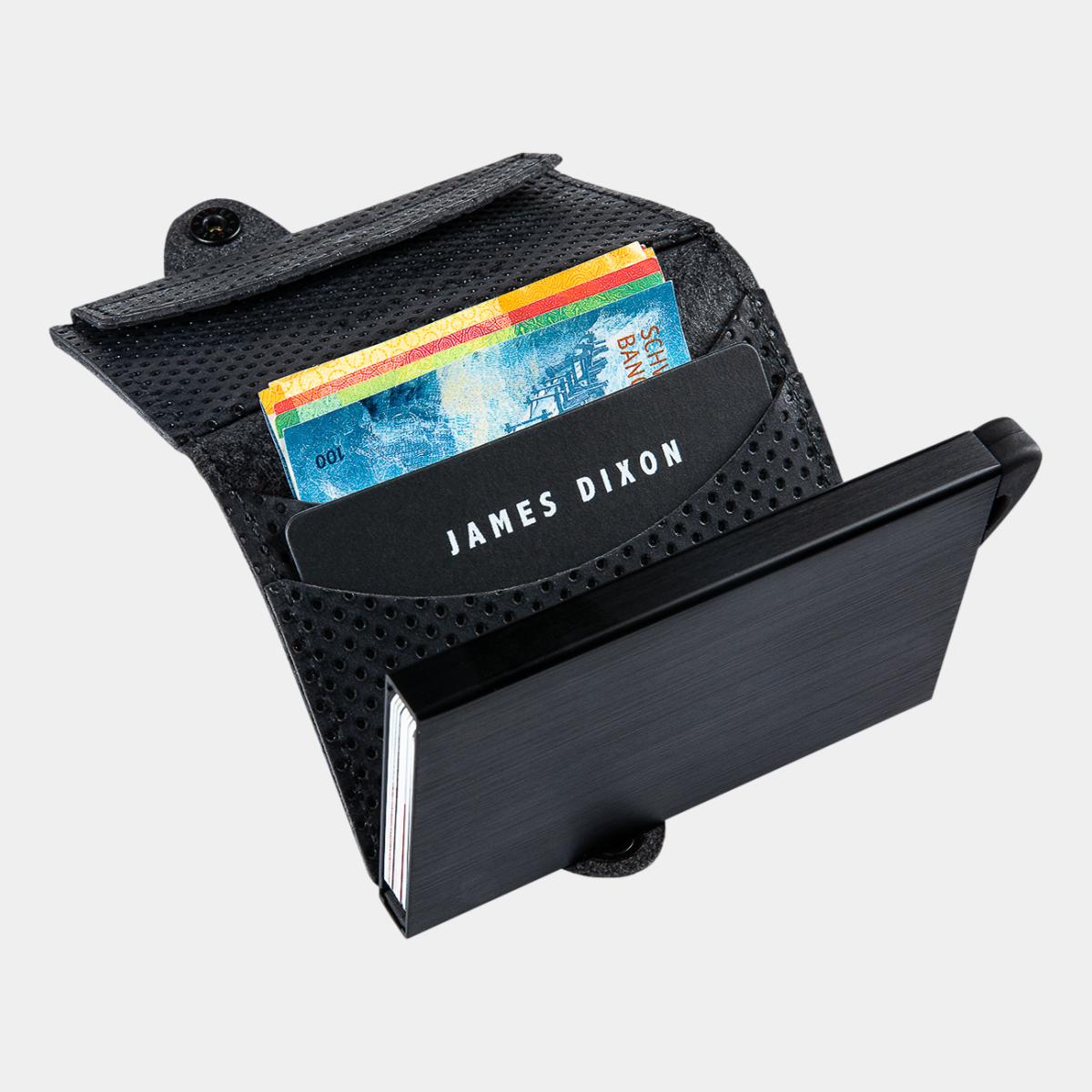 jd0144 james dixon boton racing all black coin pocket wallet notes