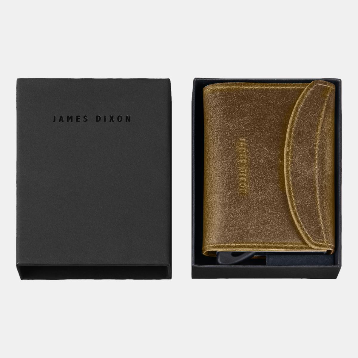 jd0151 james dixon grande raw yellow coin pocket wallet box