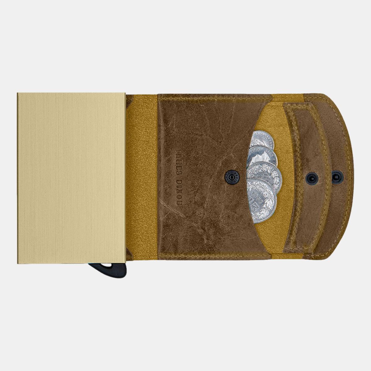 jd0151 james dixon grande raw yellow coin pocket wallet coins