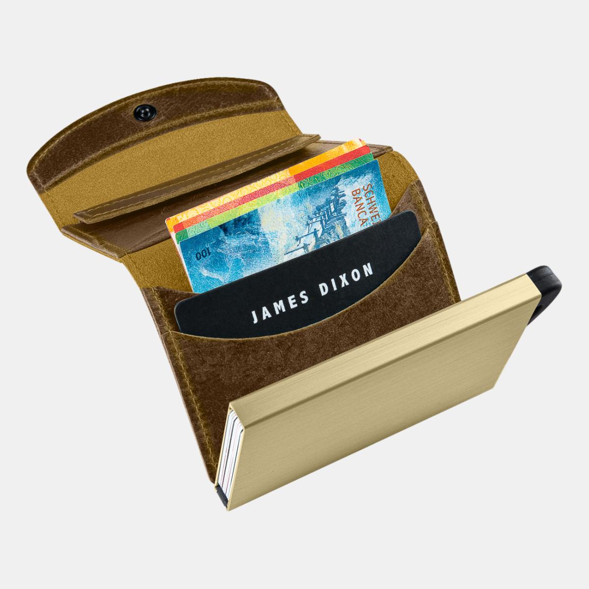 jd0151 james dixon grande raw yellow coin pocket wallet notes