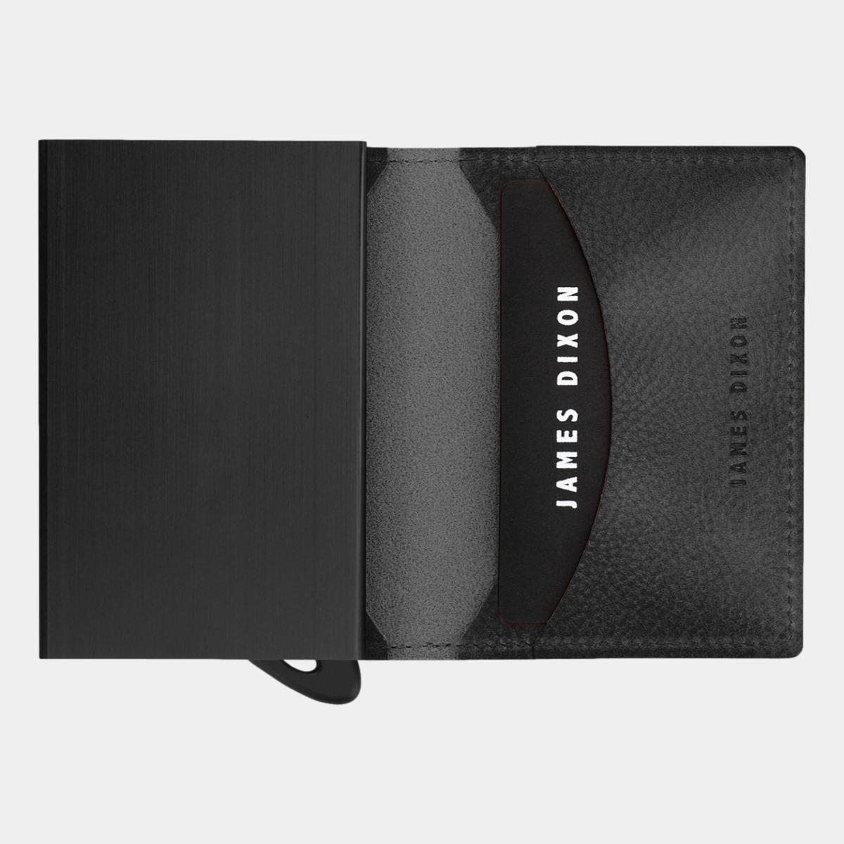 jd0153 james dixon puro grace all black wallet open