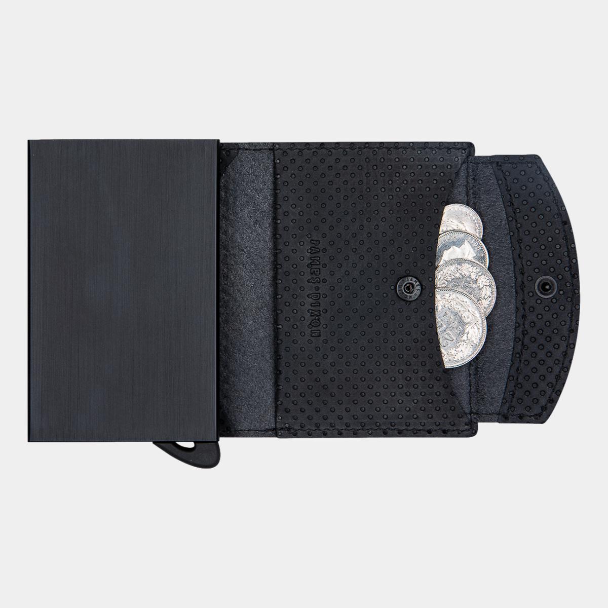 jd0159 james dixon puro racing all black coin pocket wallet coins