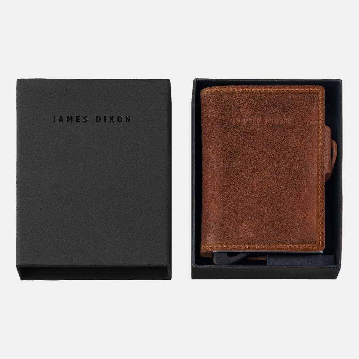 jd0168 james dixon boton raw redwood brown wallet box
