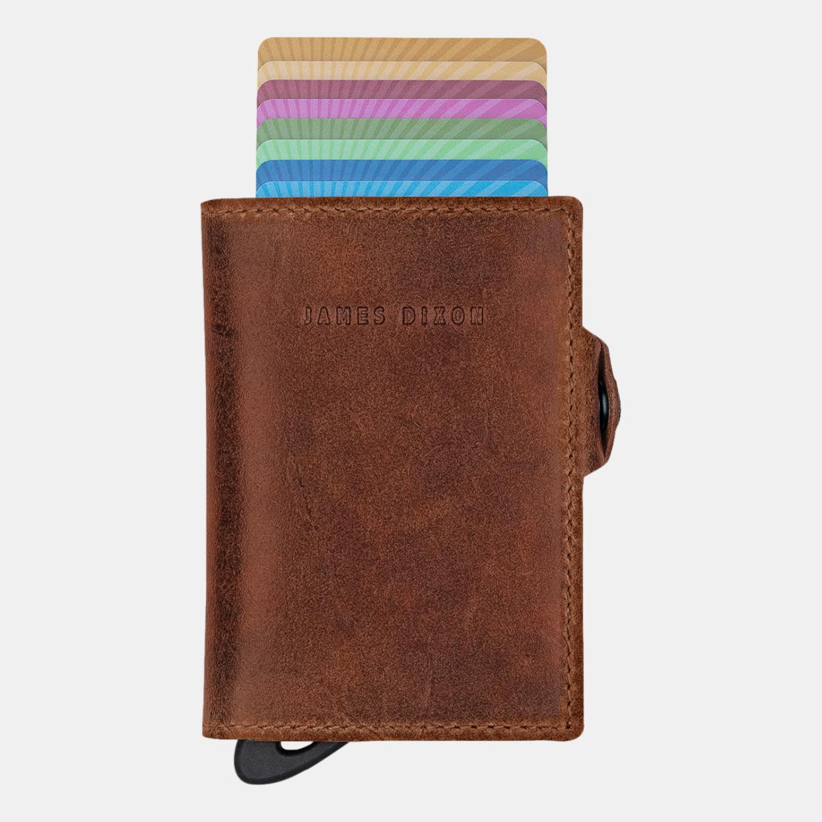 jd0168 james dixon boton raw redwood brown wallet front