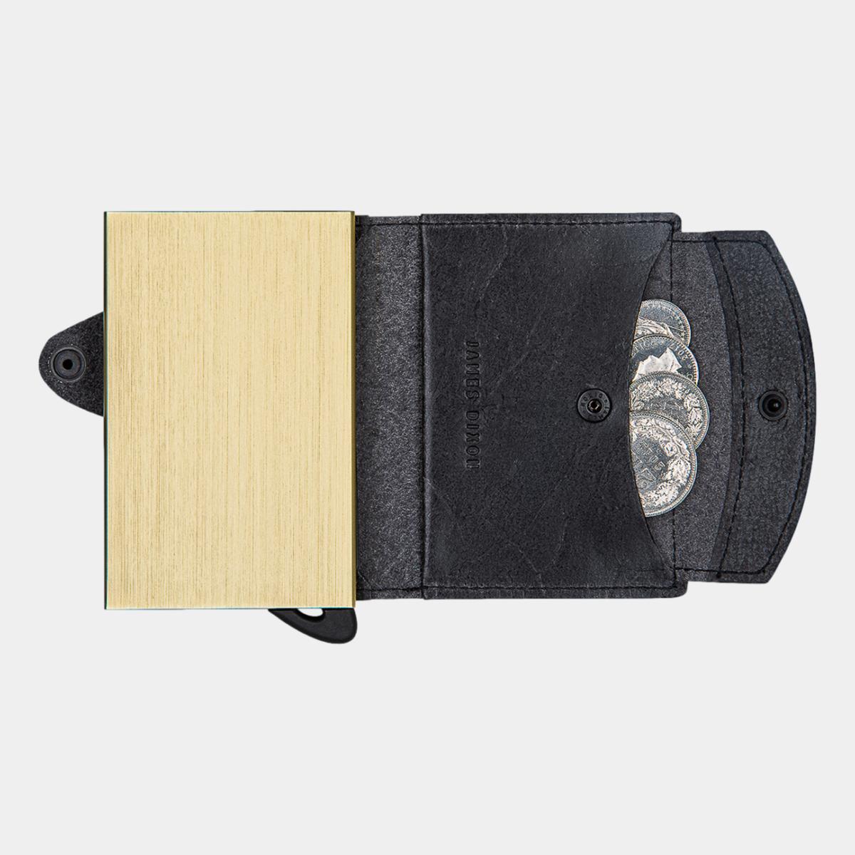 jd0171 james dixon boton raw black gold coin pocket wallet coins