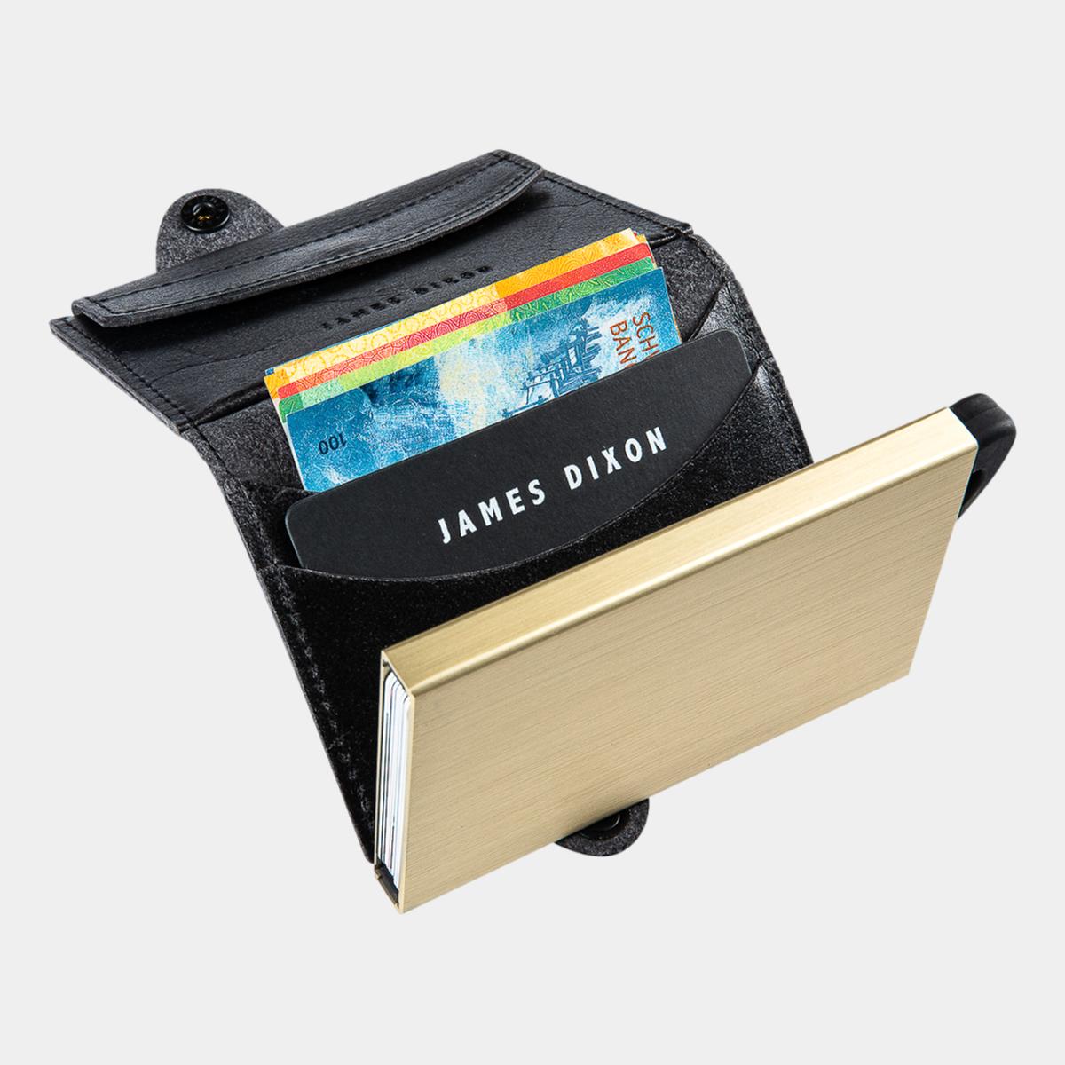 jd0171 james dixon boton raw black gold coin pocket wallet notes