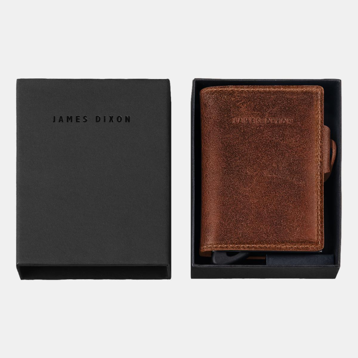 jd0174 james dixon boton raw redwood brown coin pocket wallet box