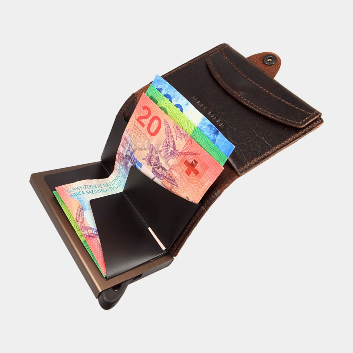 Dark Brown Tobacco - Raw - Coin Pocket - Snap - Wallet
