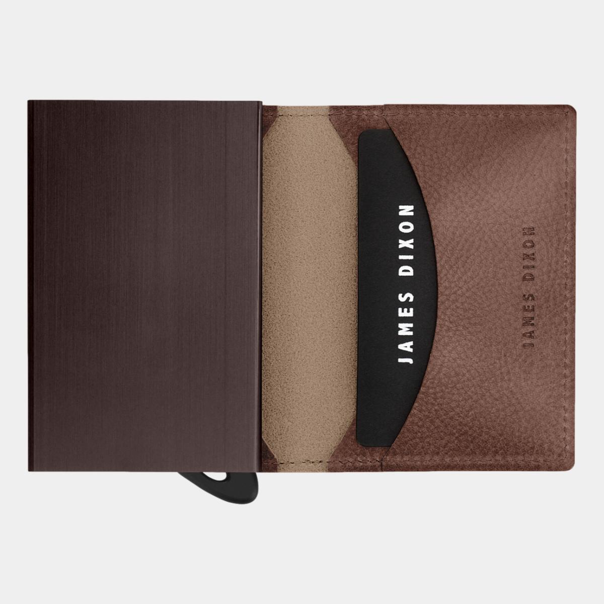 jd0178 james dixon puro grace havana brown wallet open