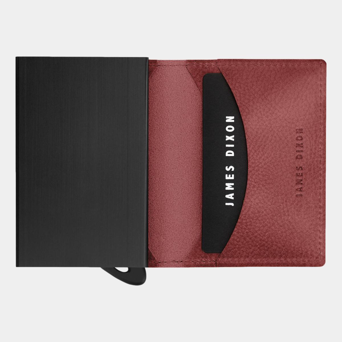 jd0180 james dixon puro grace rosewood red wallet open