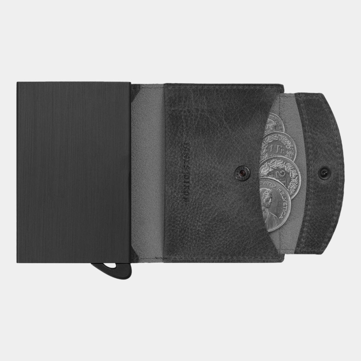 jd0181 james dixon puro grace all black coin pocket wallet coins