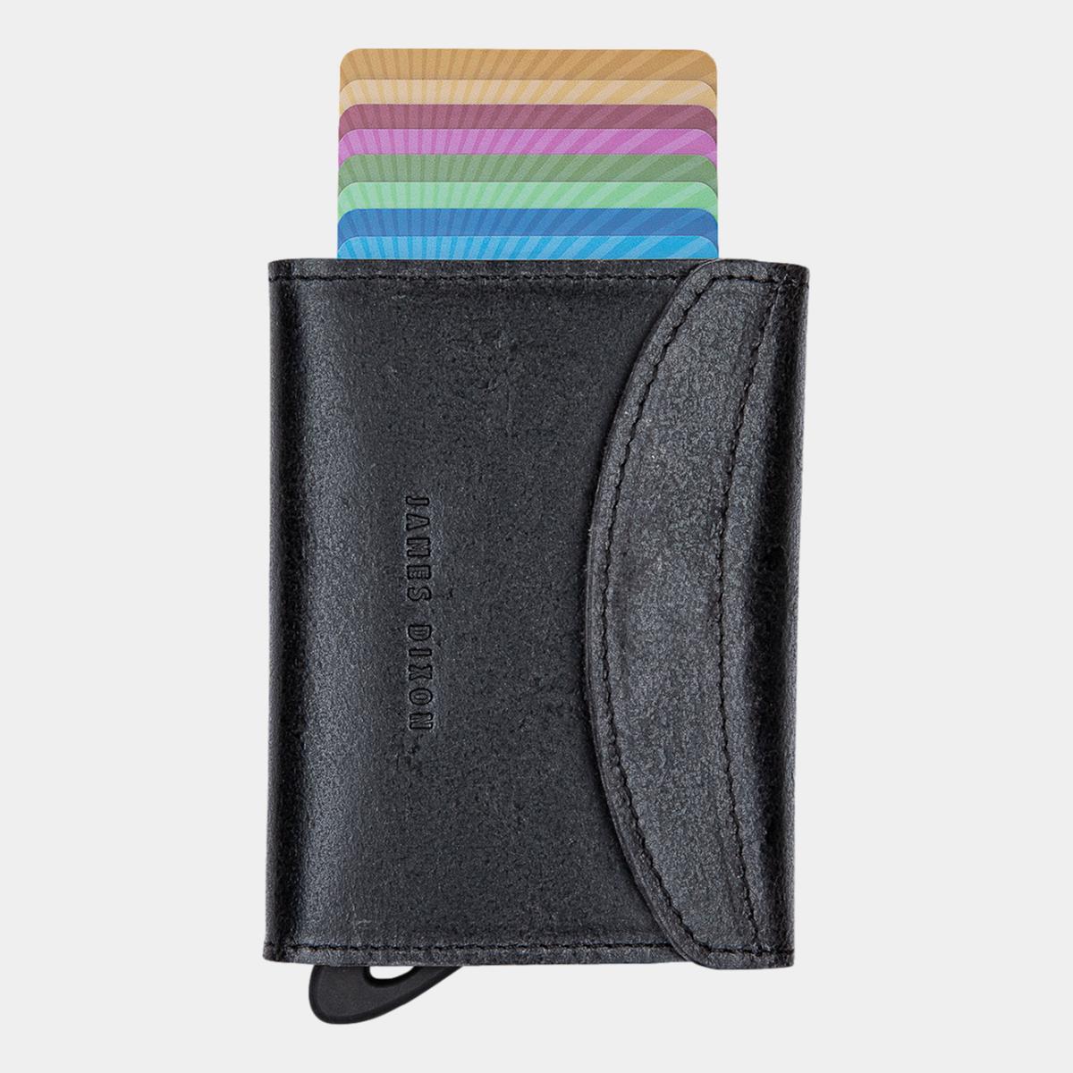 jd0182 james dixon grande raw all black coin pocket wallet front