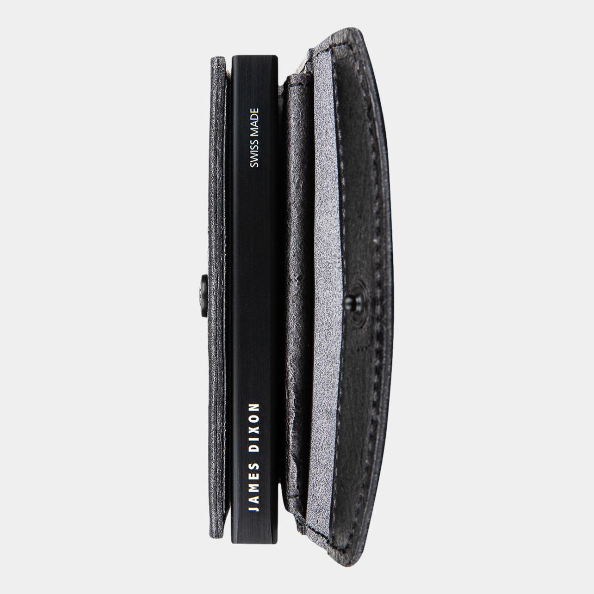 jd0182 james dixon grande raw all black coin pocket wallet side