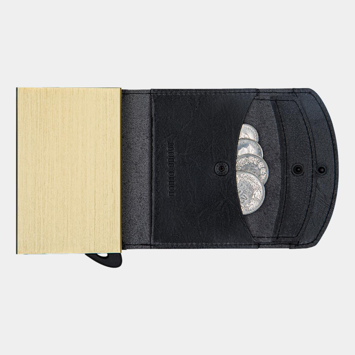 jd0183 james dixon grande raw black gold coin pocket wallet coins