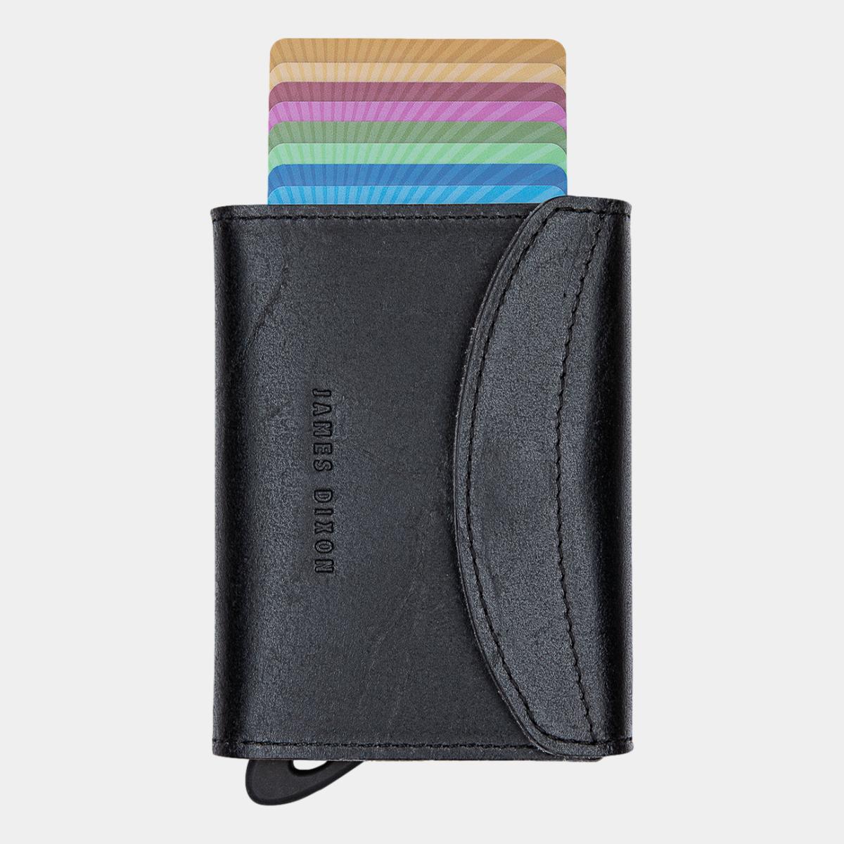jd0183 james dixon grande raw black gold coin pocket wallet front
