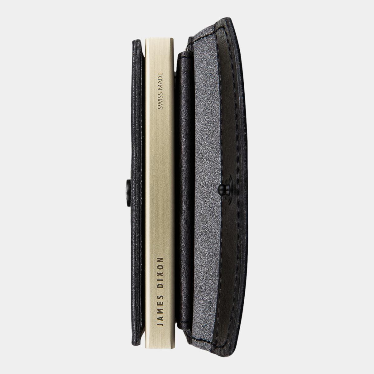 jd0183 james dixon grande raw black gold coin pocket wallet side
