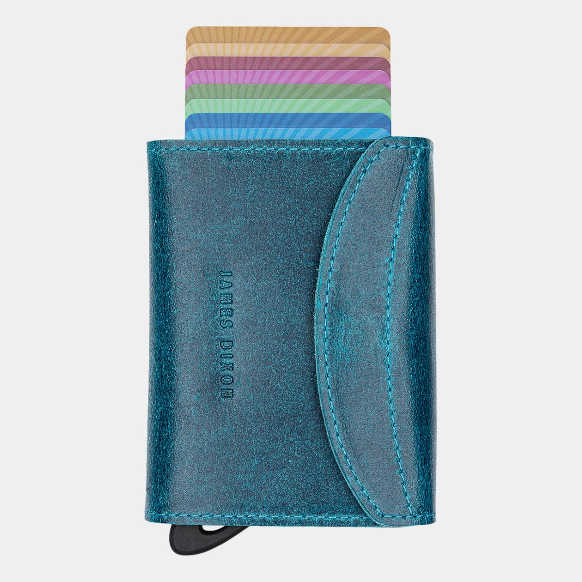 jd0184 james dixon grande raw blue coin pocket wallet front