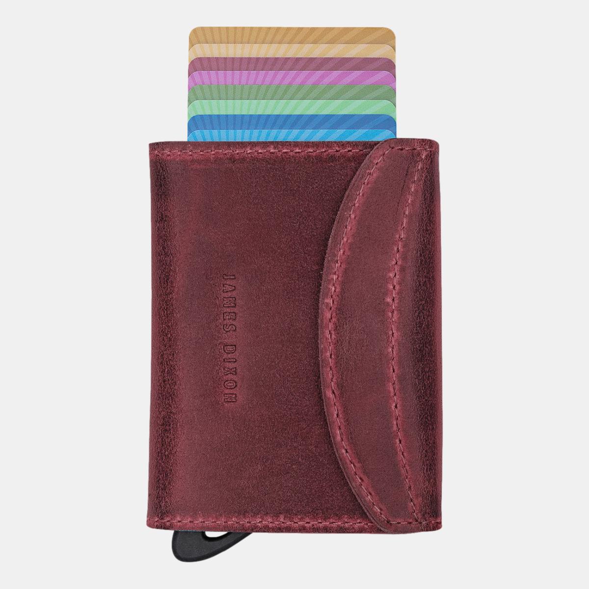 jd0185 james dixon grande raw red coin pocket wallet front