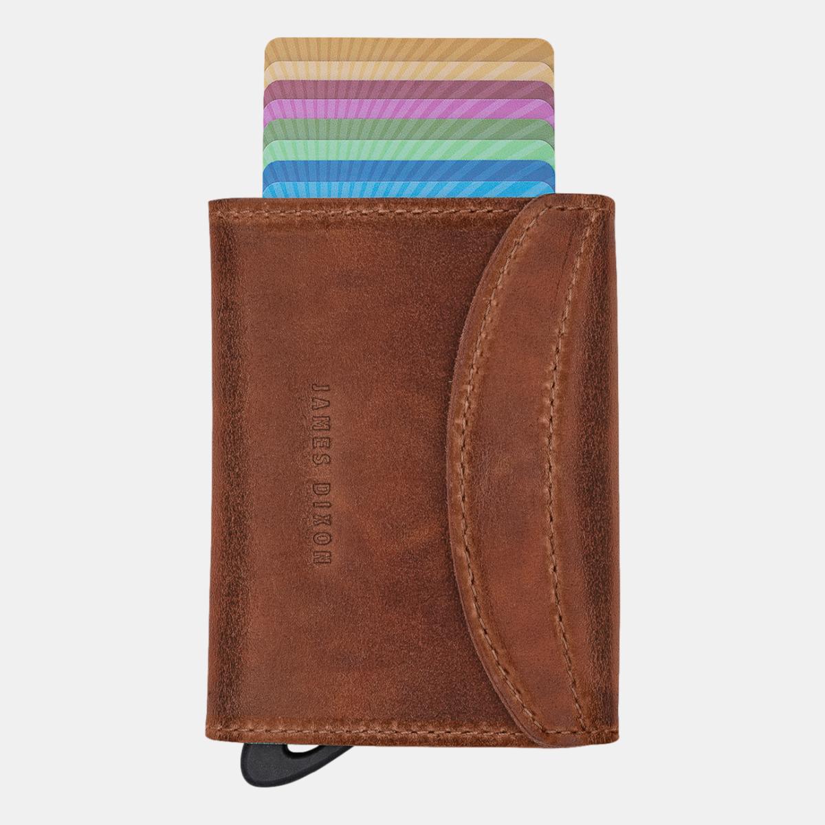 jd0186 james dixon grande raw redwood brown coin pocket wallet front