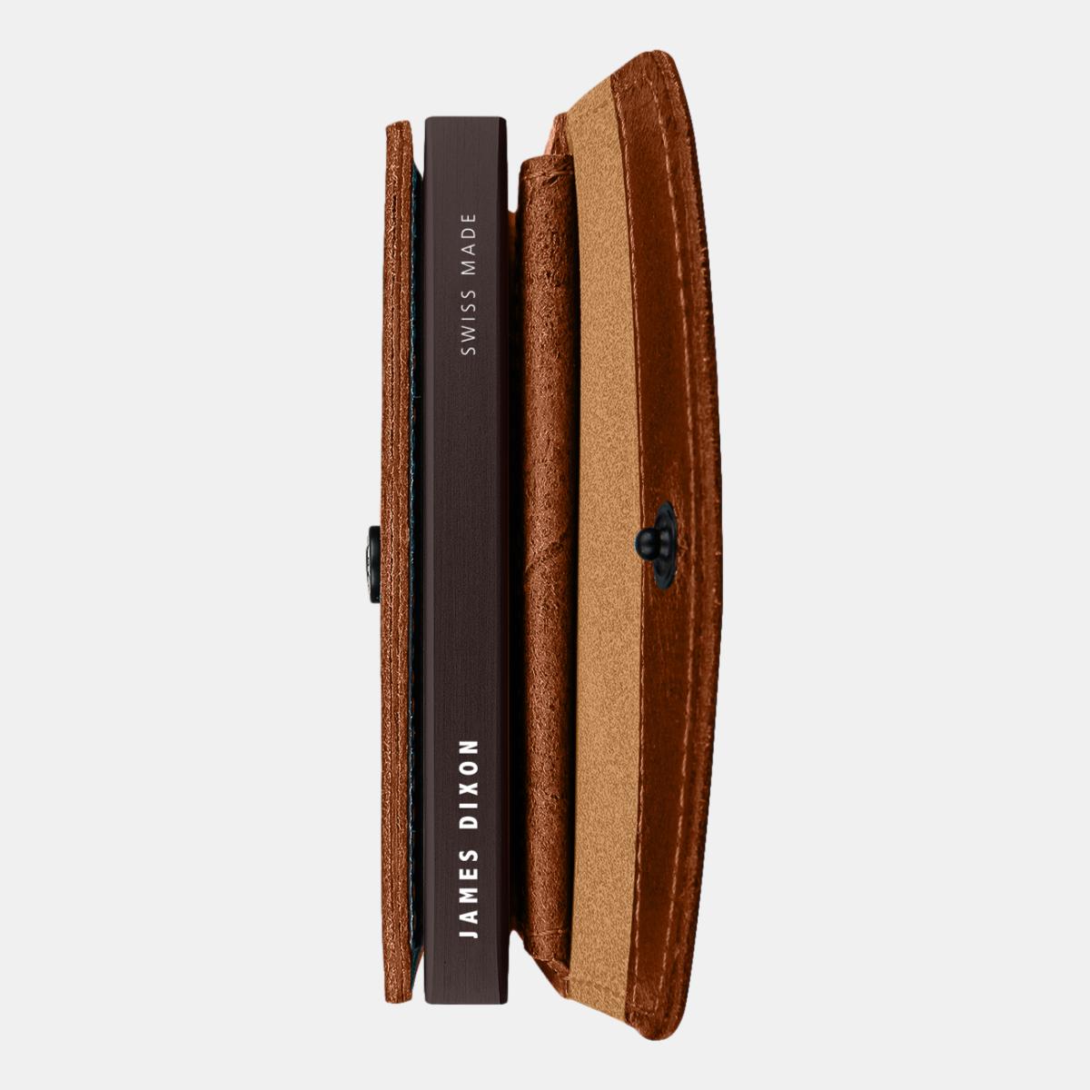 jd0186 james dixon grande raw redwood brown coin pocket wallet side