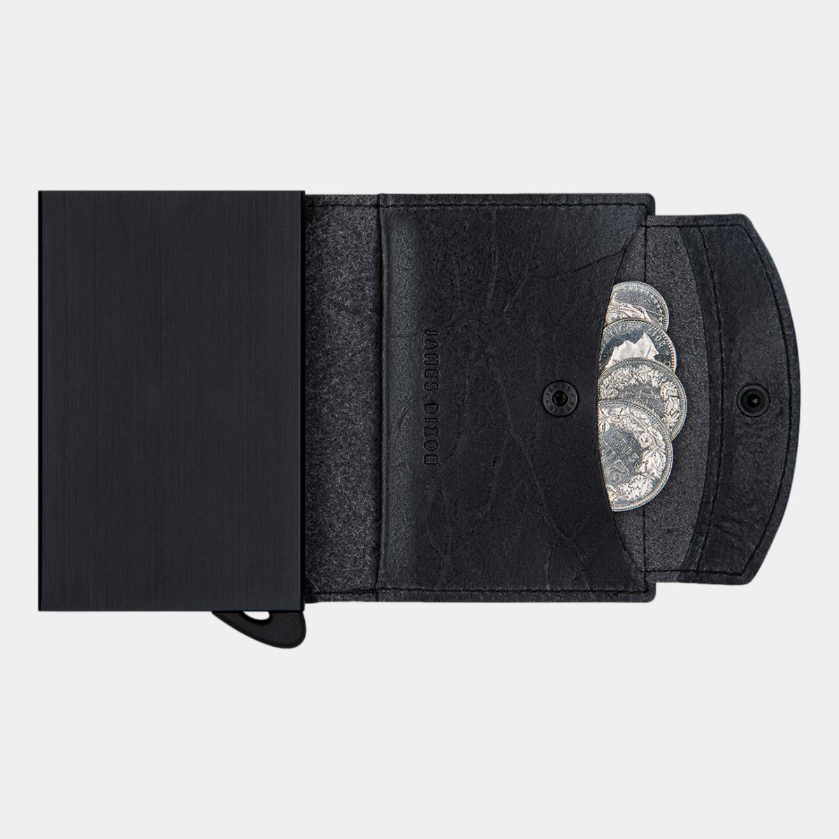jd0188 james dixon puro raw all black coin pocket wallet coins