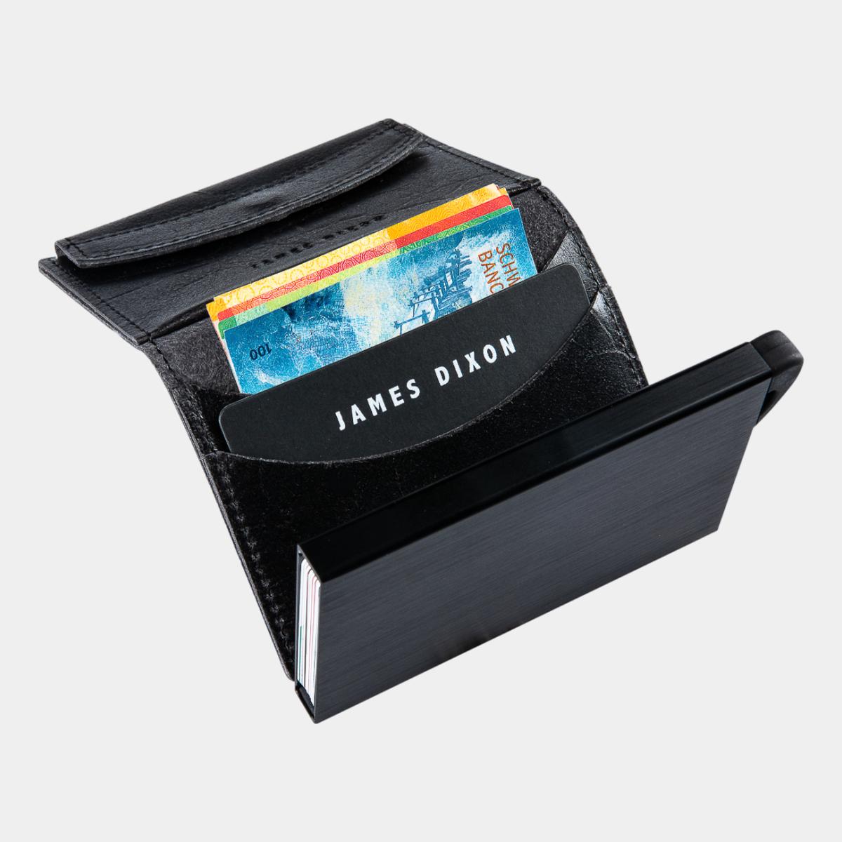 jd0188 james dixon puro raw all black coin pocket wallet notes