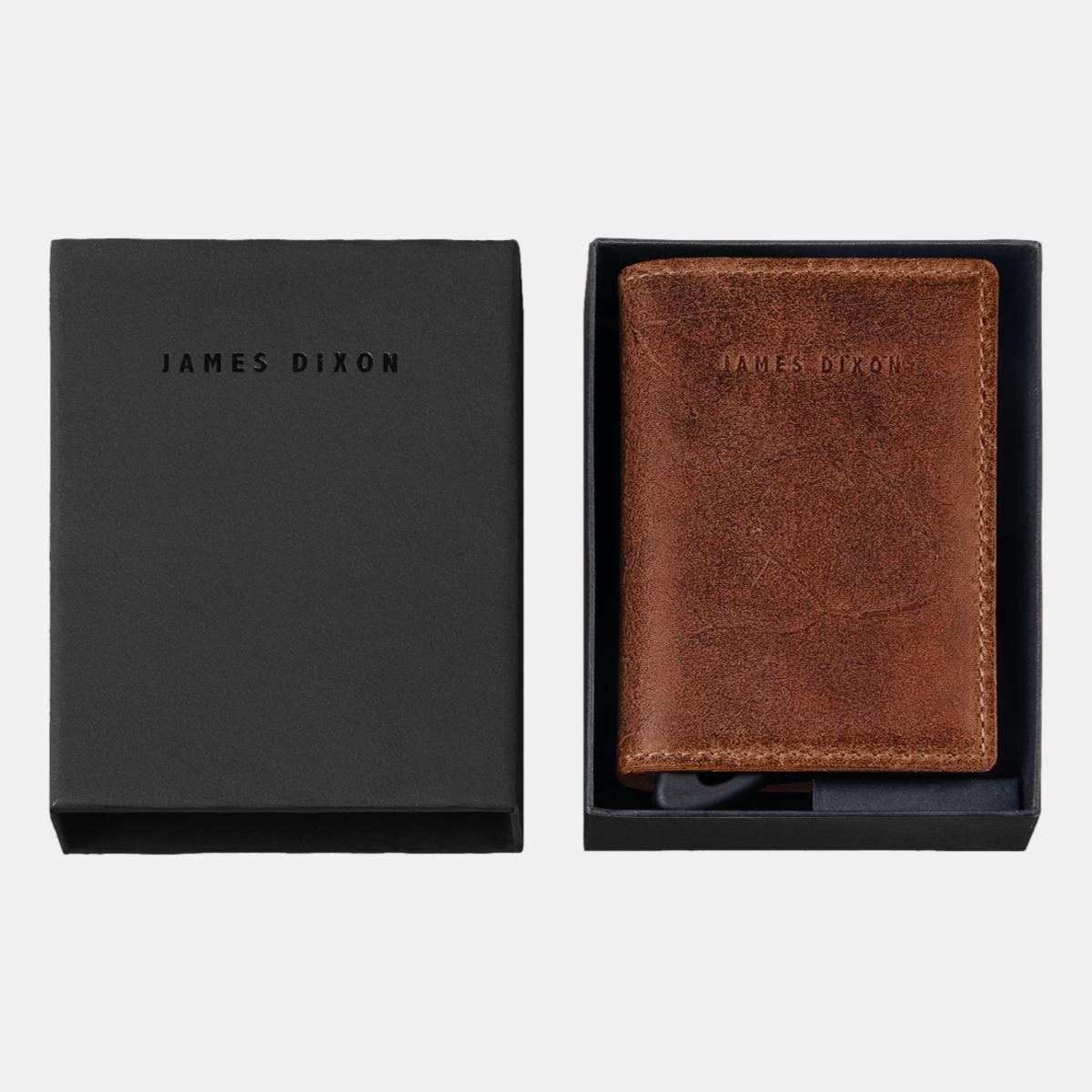 jd0192 james dixon puro raw redwood brown coin pocket wallet box