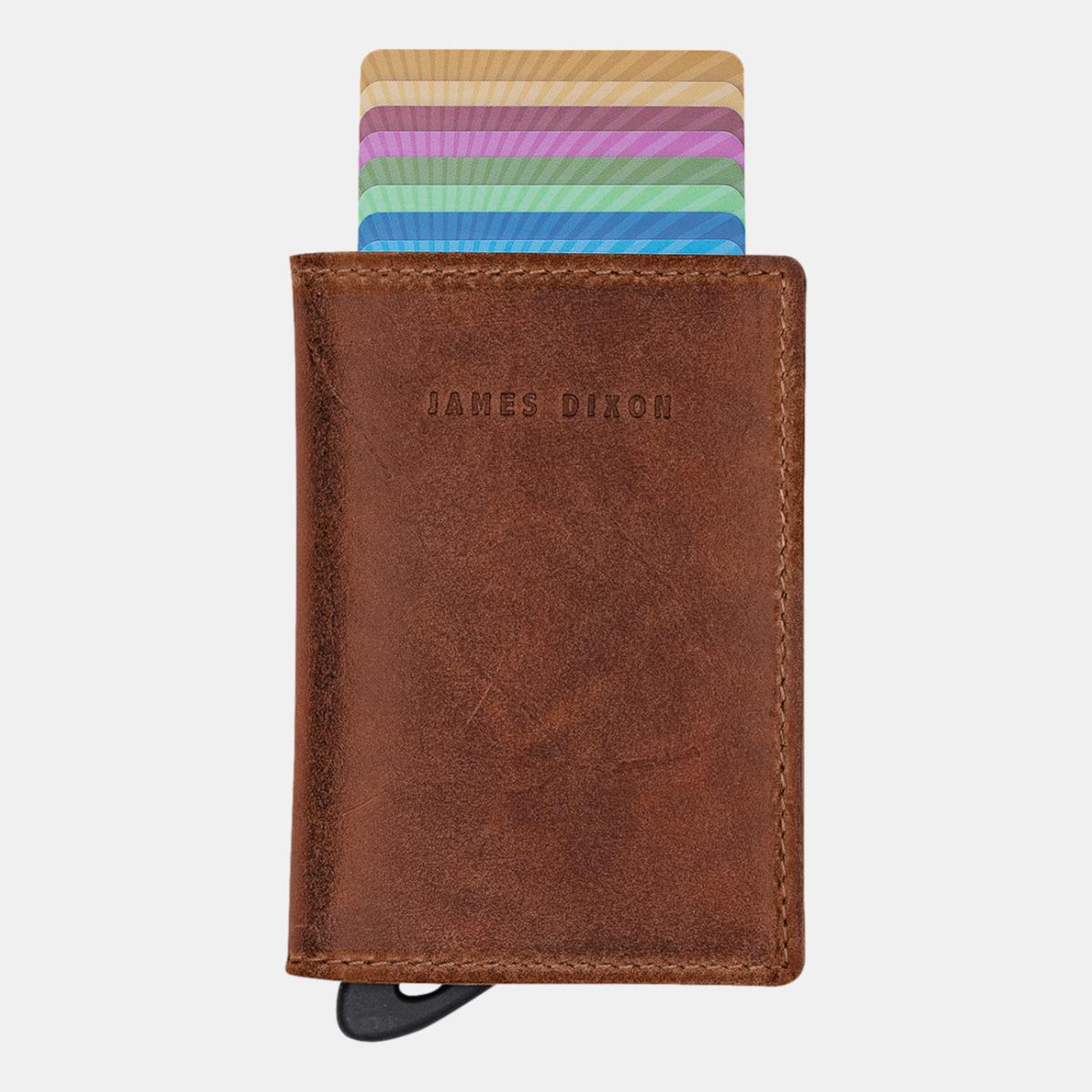 jd0192 james dixon puro raw redwood brown coin pocket wallet front