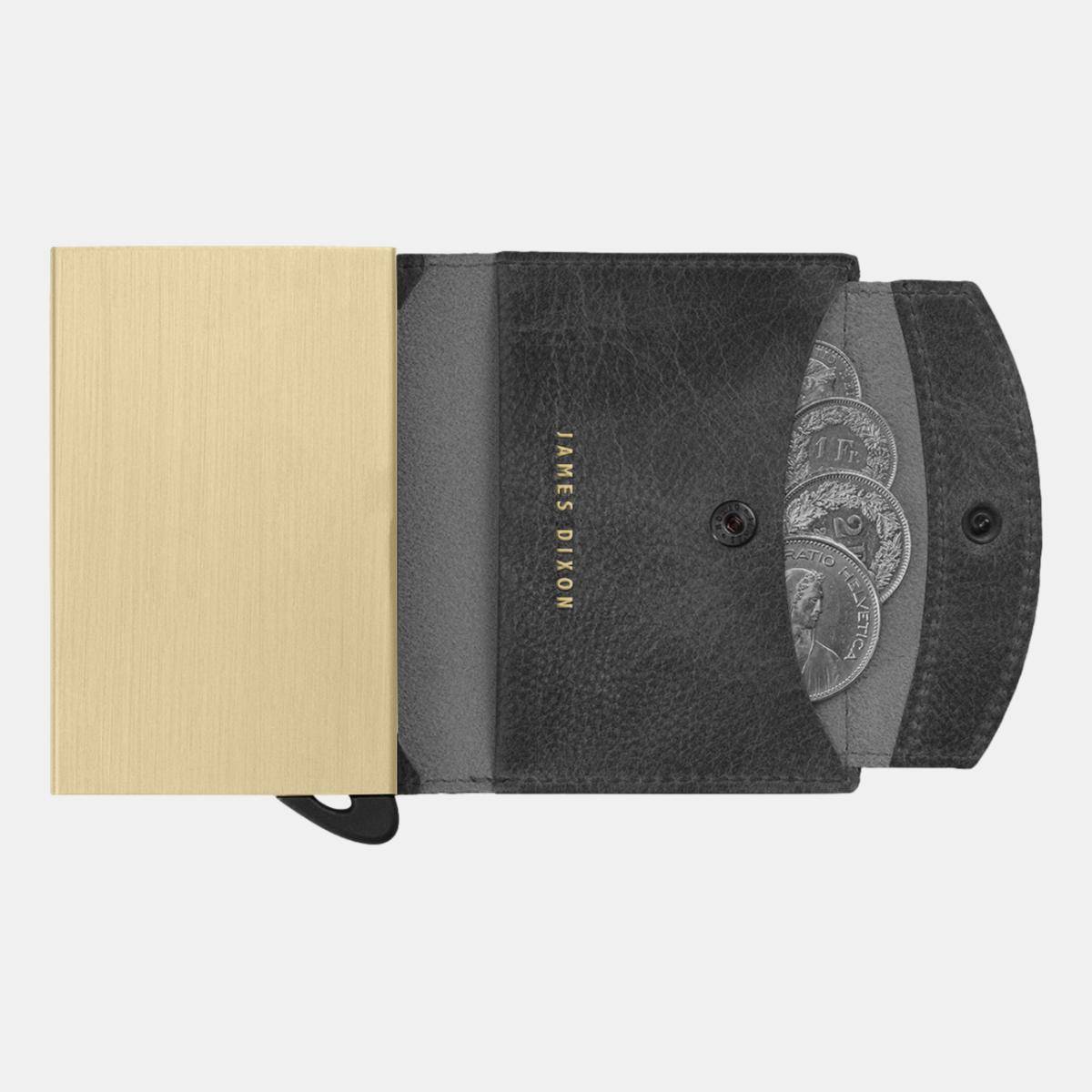 jd0196 james dixon puro grace black gold coin pocket wallet coins