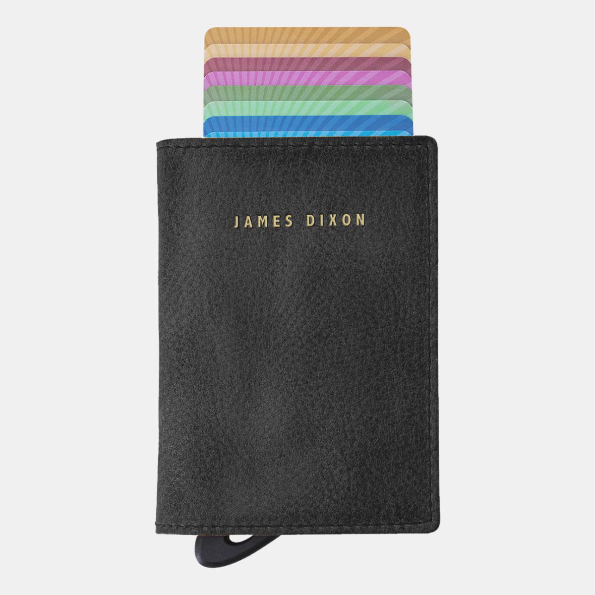 jd0196 james dixon puro grace black gold coin pocket wallet front
