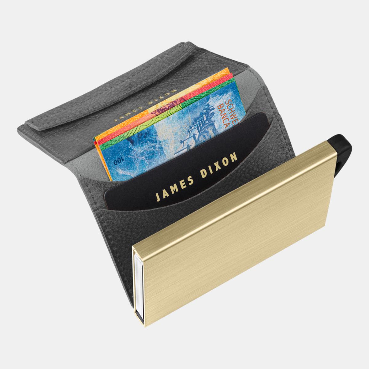 jd0196 james dixon puro grace black gold coin pocket wallet notes