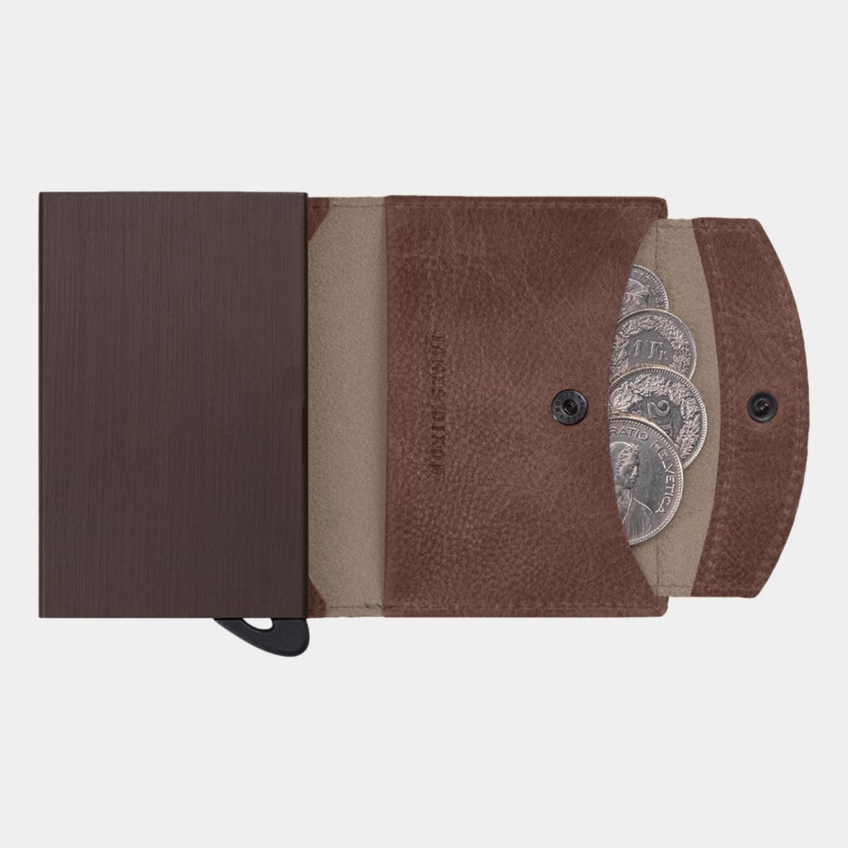 jd0199 james dixon puro grace cacao brown coin pocket wallet coins