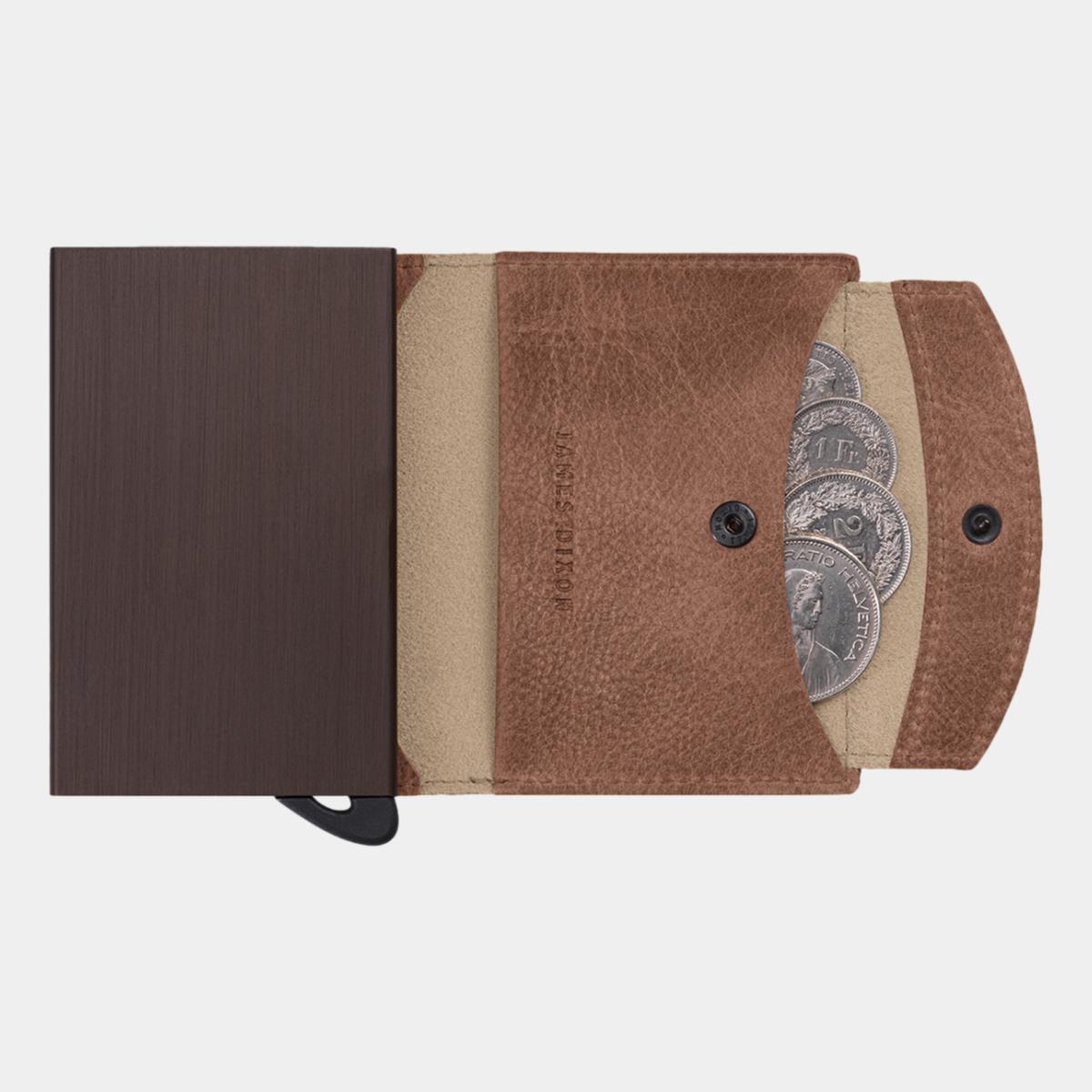 jd0200 james dixon puro grace havana brown coin pocket wallet coins